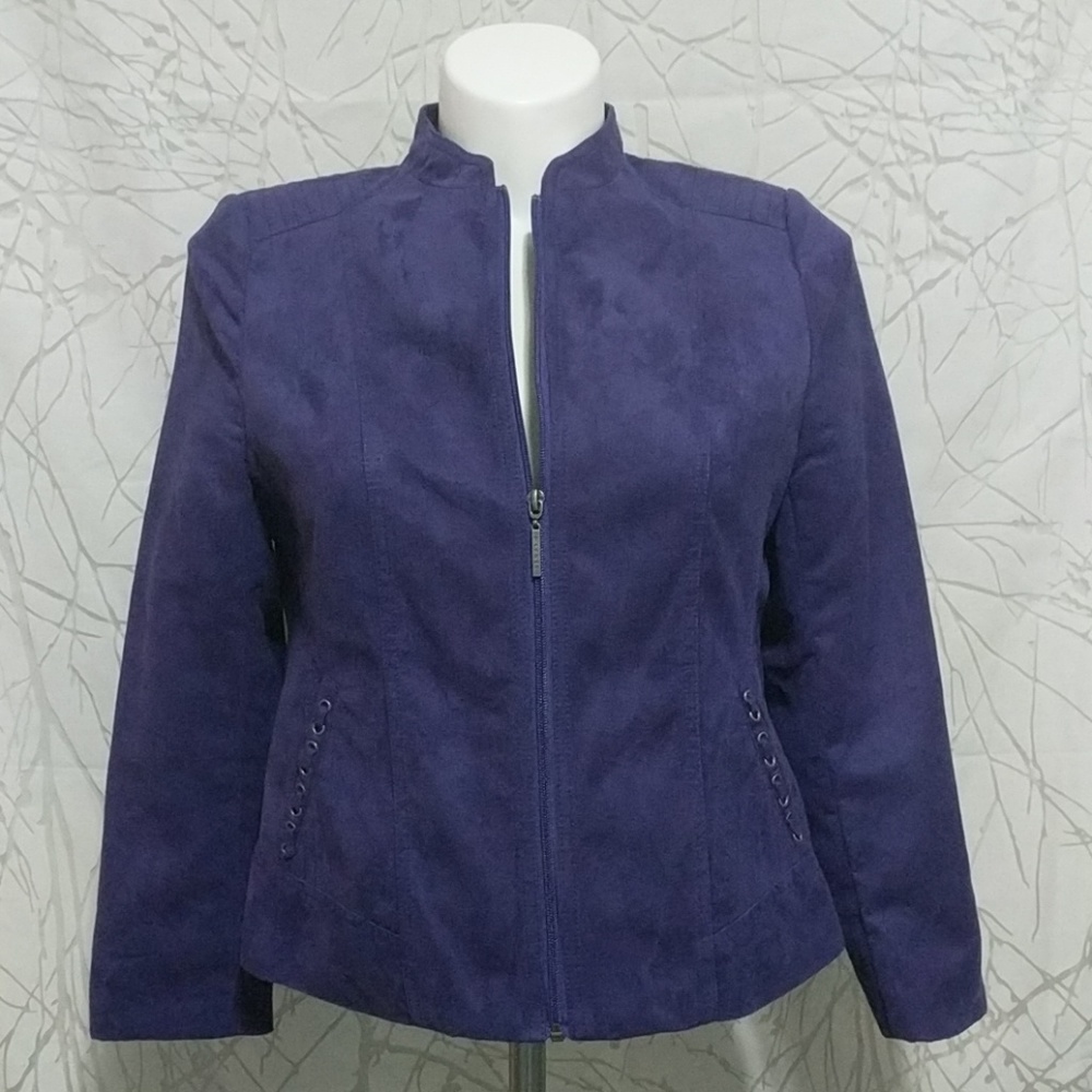 💜Faux suede jacket